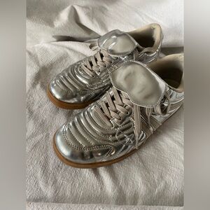 Metallic Silver Sneakers
